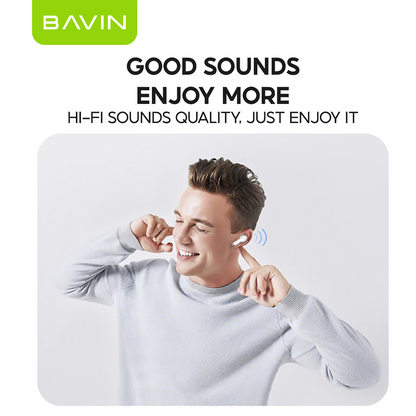 BAVIN HB-BA-19 TWS Wireless Bluetooth Earbuds w/ High Stereo Sound & Touch Control