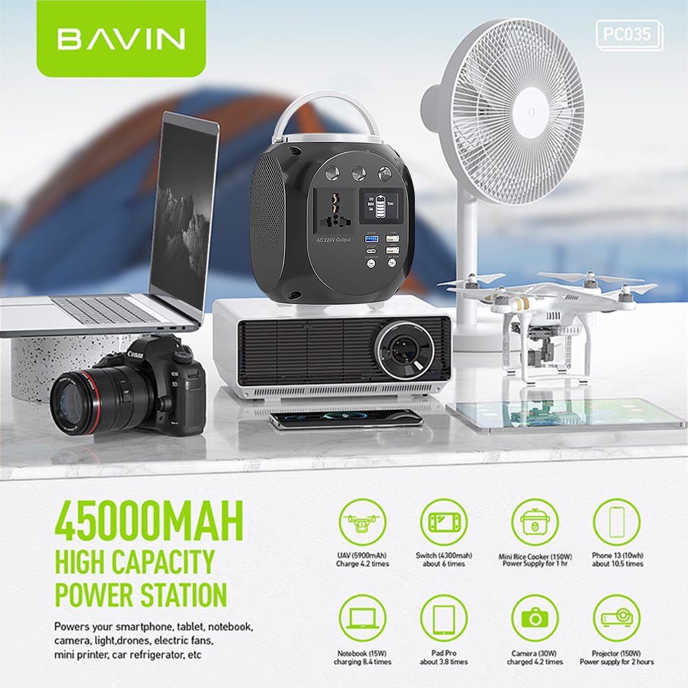 BAVIN Y-PC035 150W Emergency Power Supply for Outdoor/ Travel & Camping