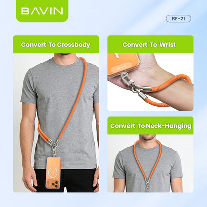 BAVIN BE21 2in1 Detachable Double Rope Phone Lanyard Crossbody & Wrist -Universal Strap for Phone Case