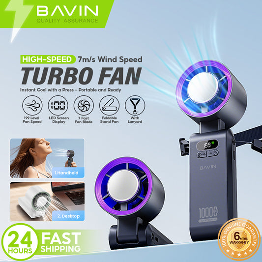 BAVIN BF-004 Foldable Mini Turbo Refrigeration Cooling & Rechargeable Handheld Fan