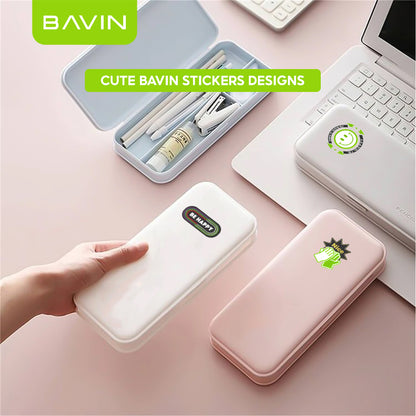 BAVIN Cute Cartoon Character Stickers Transparent DIY Decorative Sticker Suitable for Powerbank, Laptop & Smartphones