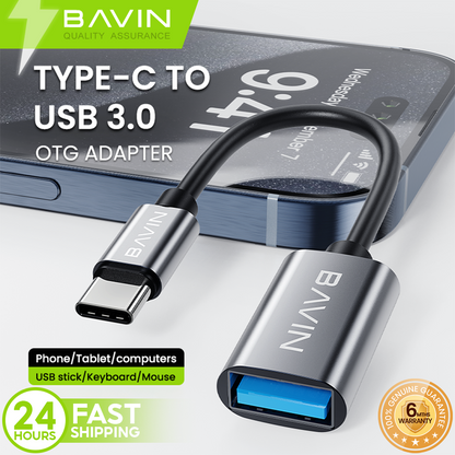 BAVIN O54 USB-C to USB 3.0 OTG Adapter thunderbolt 3 to USB Female Adapter For Laptop Tablet Mouse Keyboard