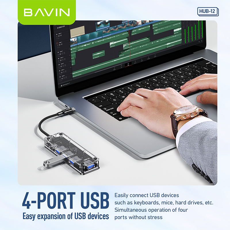 BAVIN U-H2-XX 6-in-1 USB Hub