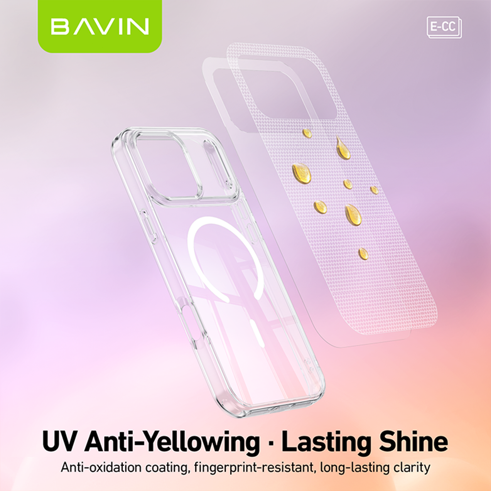 BAVIN CC Fully Protected Durable Magnetic Crystal Clear Phone Case Compatible For iPhone 17 Pro Max Series