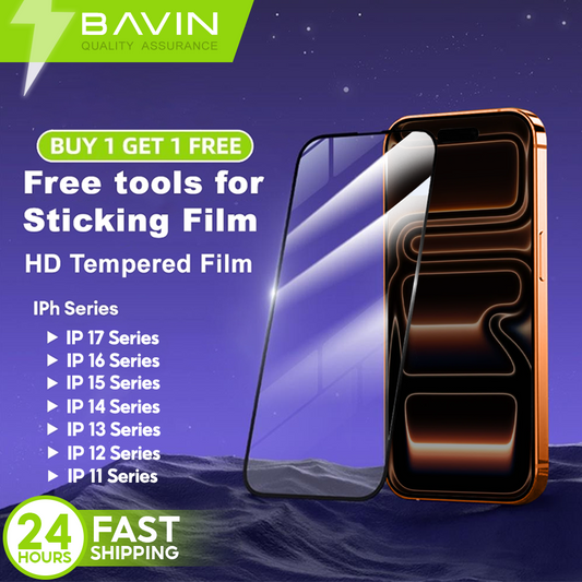 [Buy 1 Get 1 FREE] BAVIN S-Q4-XX Full Cover Tempered Glass for iPhone XS-17 Series