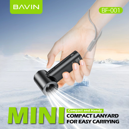 BAVIN BF-001 Portable Mini Turbo Jet Fan Rechargeable w/ Up to 5 Gears Powerful Wind Speeds