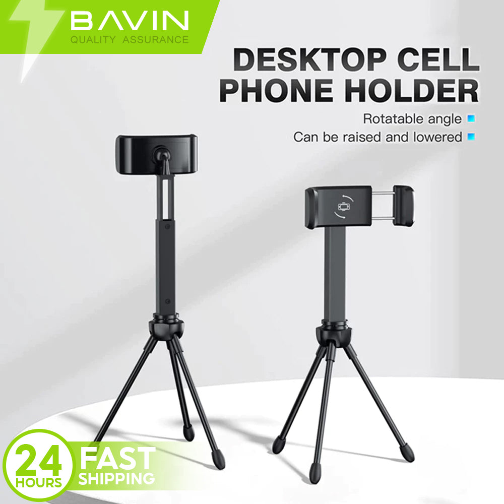 BAVIN D-S-B8 Phone Tripod Adjustable Angle Tripod Foldable Stable Phone Holder Stand
