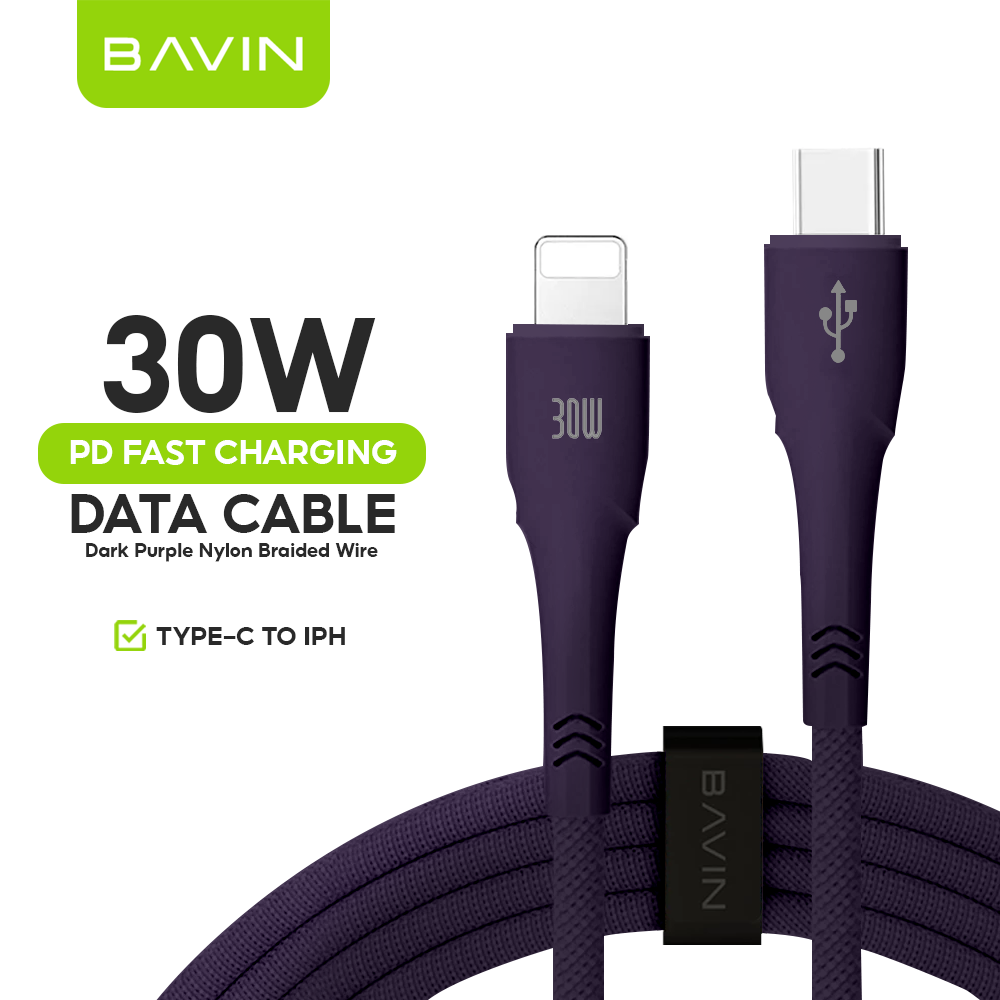 BAVIN U-CB284-PD 2.4A Fast Charging Cable 1.2m Nylon Braided