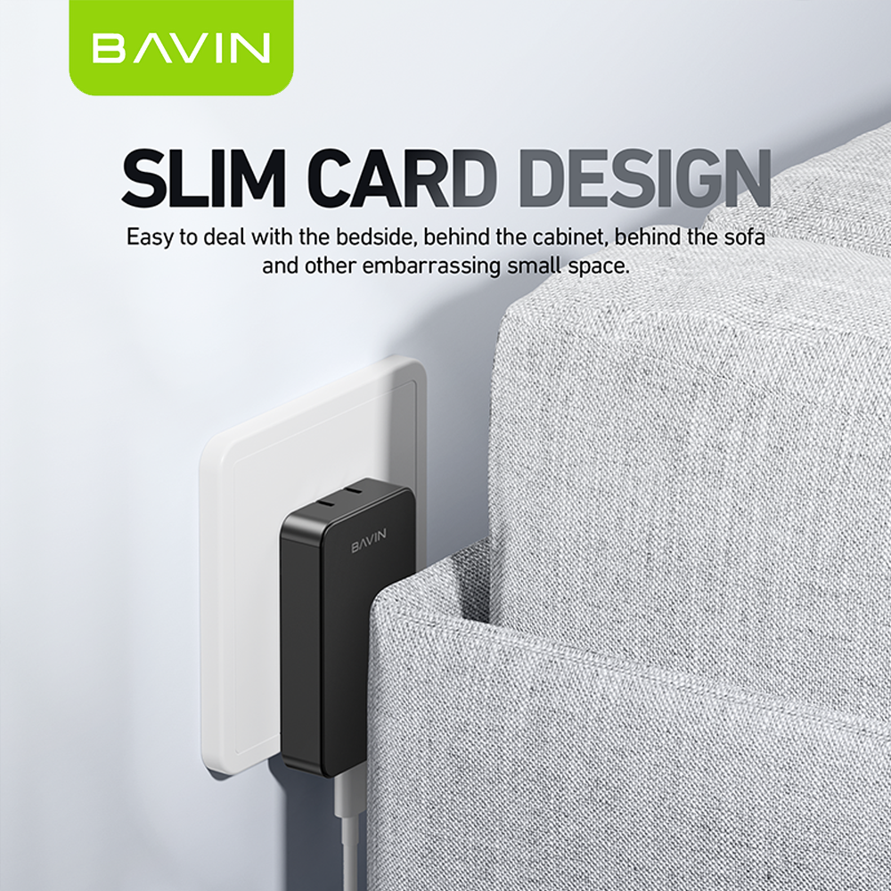 BAVIN C-PC2028-XX 20W PD QC3.0 Ultra Slim Fast Charger USB & Type-C Foldable Plug