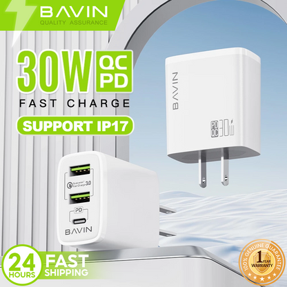 BAVIN C-PC907 30W PD Fast Charger Multi Port Adapter