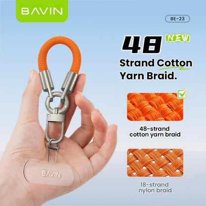 BAVIN BE23 Portable Multi-Purpose 8cm Finger Strap Braided Phone Lanyard For Keychain & TWS Earbuds