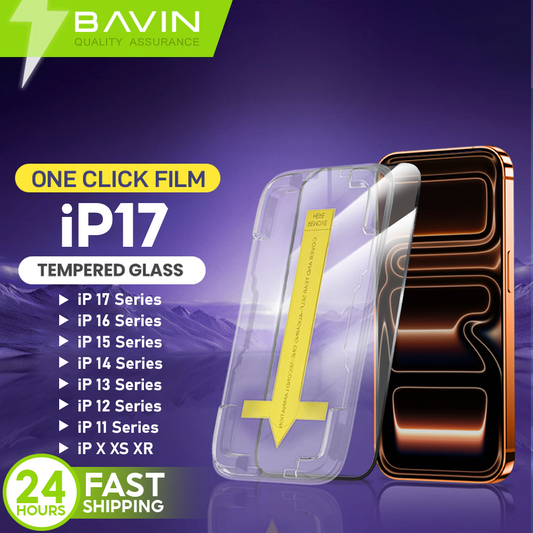 BAVIN Q3 One Click Series Screen Protector Tempered Glass Full Screen for iPhone X/XS/11/12/13/14/15/16/16E/17 Series