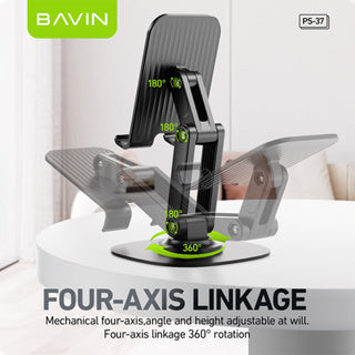 BAVIN D-S-PS37 Portable Folding Phone & Tablet Stand w/ 360° Rotation