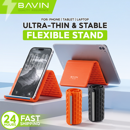 BAVIN PS107 Portable Ultra-Slim Foldable Silicone Phone Stand | Adjustable for Universal Desk, Travel