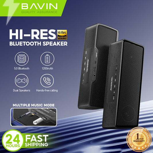 BAVIN DV-S2025 Compact Bluetooth Speaker with USB, TF Card & AUX Support