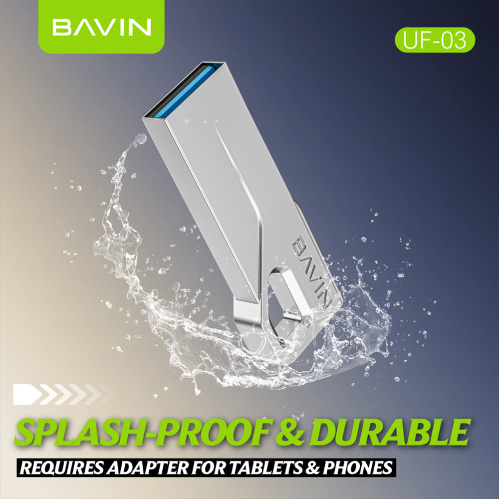 BAVIN UF03 USB 3.2 Flash Drive High-Speed Plug & Play Storage w/ Fast Data Transfer for Computer