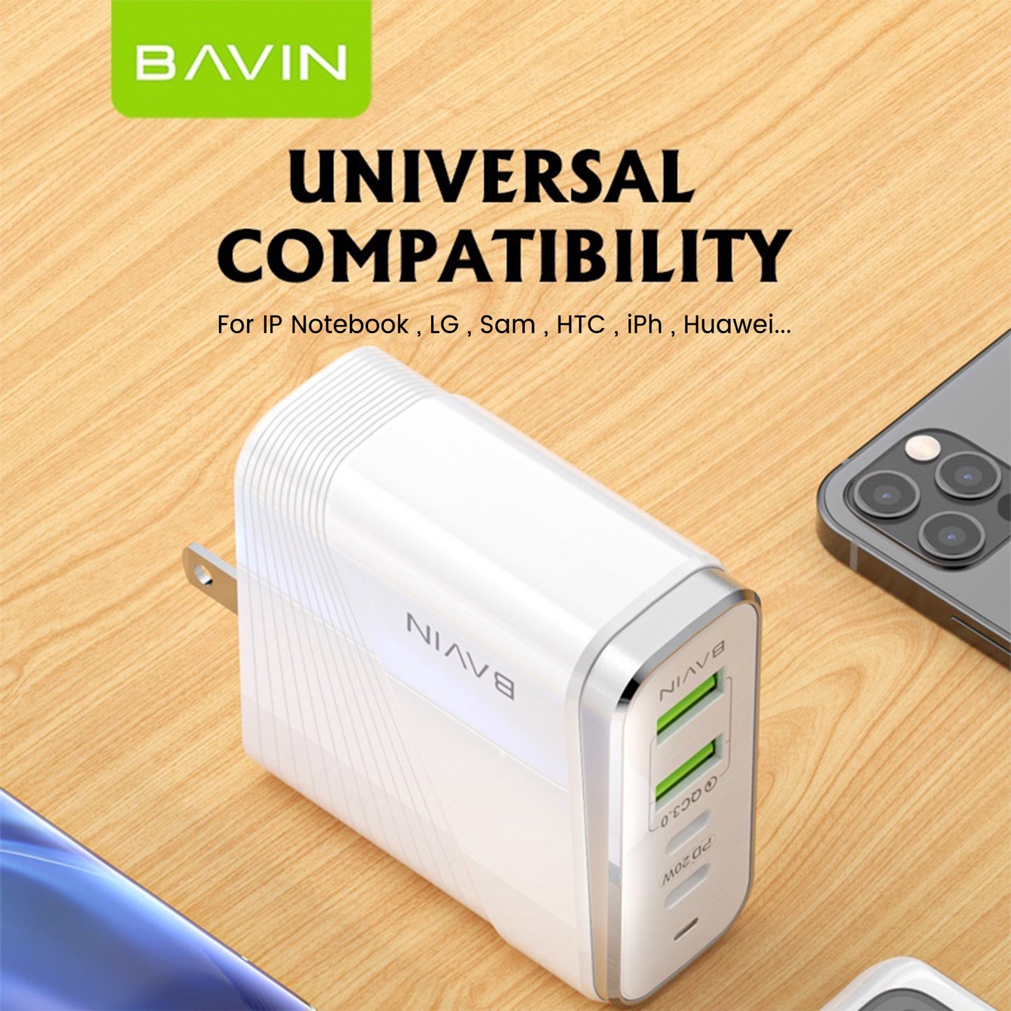 BAVIN C-PC522 35W Qualcomm 3.0 Fast Charger w/ 4 USB Ports