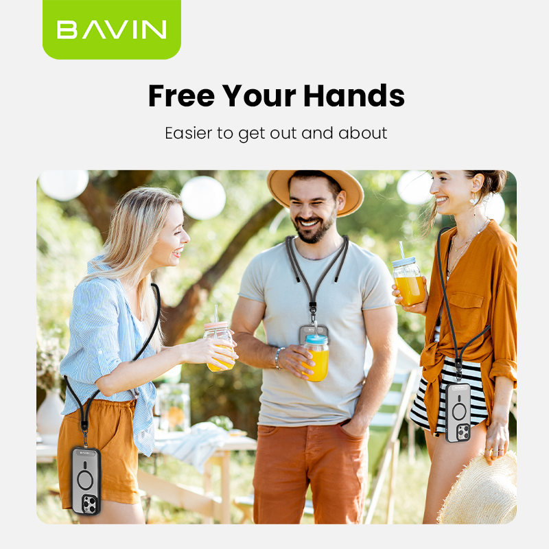 BAVIN BE15 Mobile Phone Strap Lanyard Phones Adjustable with 160cm Long Thick Cross-body Shoulder