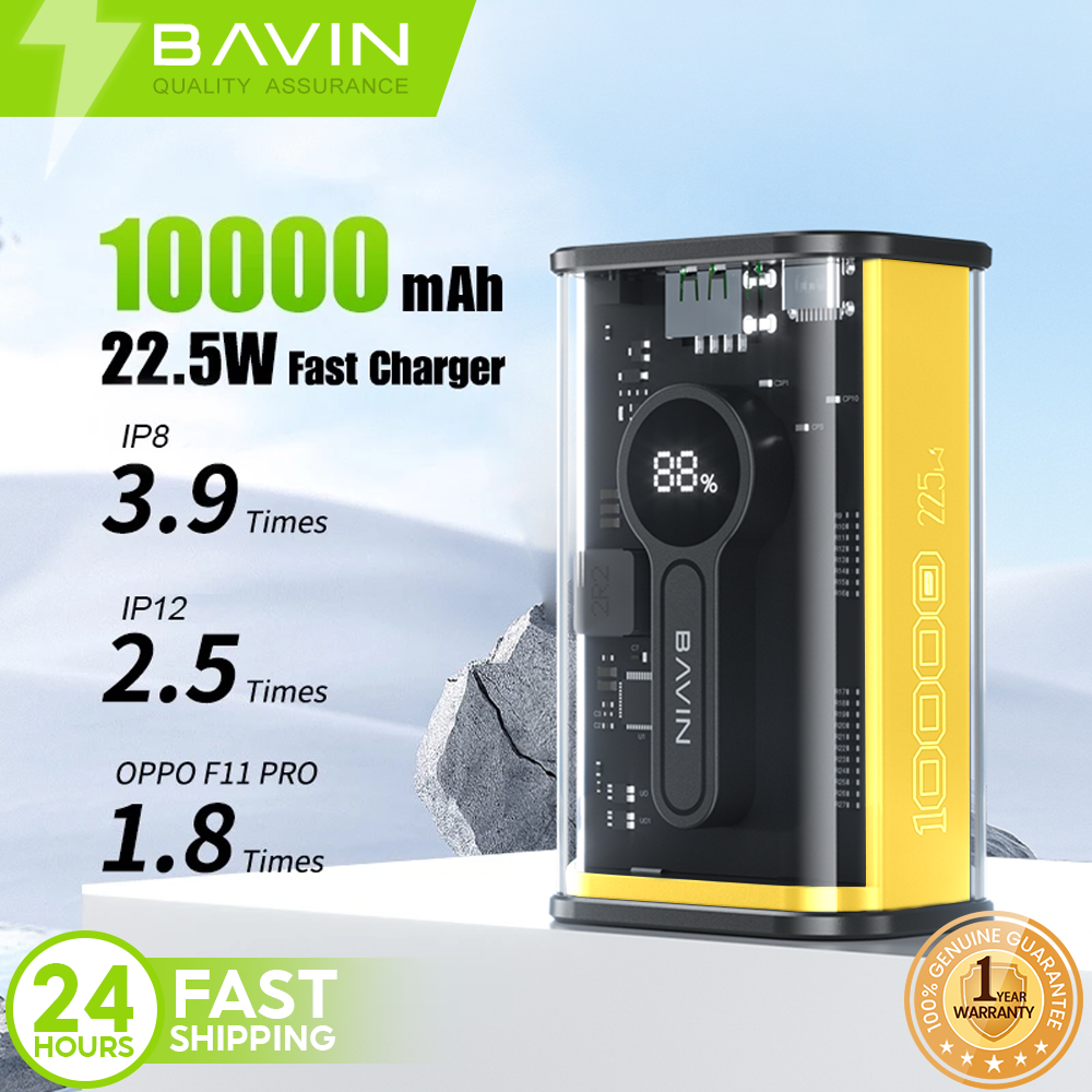 BAVIN PC1012 10000mAh Fast Charging Powerbank with 22.5W USB Charging / Type-C Input & Output