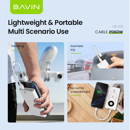 BAVIN U-CB370 60W Fast Charging Mini Cable 25cm for Type-C to Type-C & Type-C to iPhone