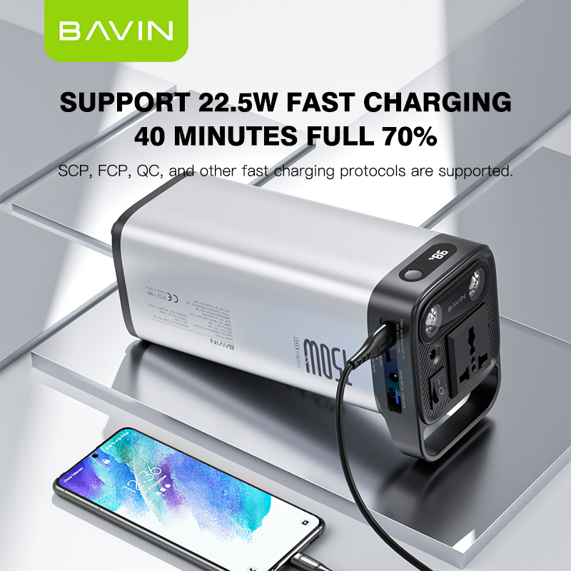 BAVIN PC021 54600mAh 150W Portable Power Supply Powerbank 22.5W w/ LED Light & Display
