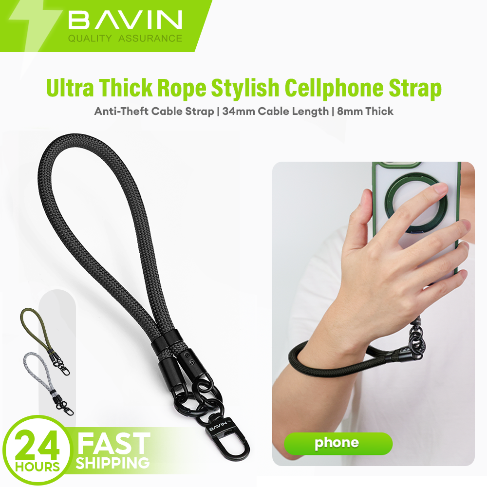 BAVIN BE14 Phone Lanyard Wrist Strap Ultra Thick Rope Stylish for Phone Case with Safety Clip