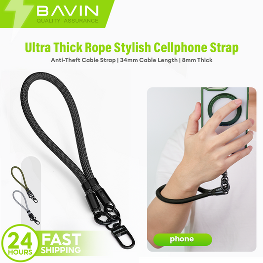 BAVIN BE14 Phone Lanyard Wrist Strap Ultra Thick Rope Stylish for Phone Case with Safety Clip
