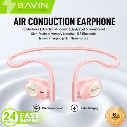 BAVIN BH35 Sports Bluetooth Wireless Lightweight Headphone Earphone Sweat Proof and Waterproof
