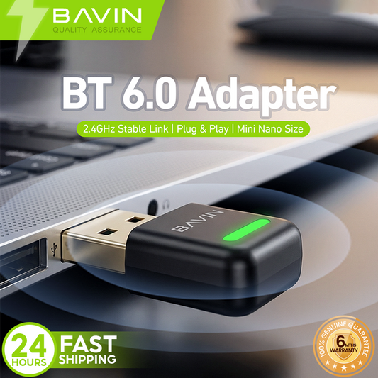 BAVIN O110 Bluetooth 6.0 OTG Adapter Receiver & Transmitter for Headphone/Speaker/Keyboard/Mouse