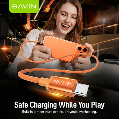 BAVIN CB413 / CB415 PD 60W Type-C Fast Charging 1m Braided Cable w/ High-Speed Data Transfer for iPhone 15-17 & Android Devices