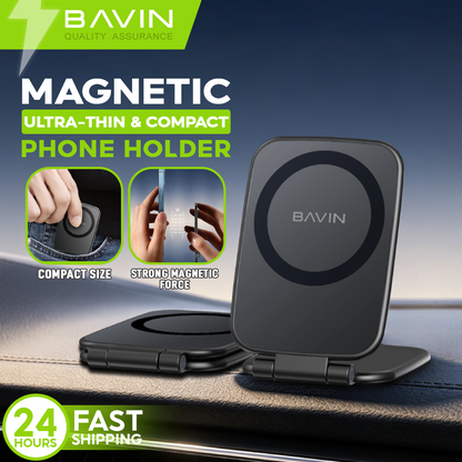 BAVIN PS102 Portable Mini Ultra-thin Magnetic Phone Stand Holder Adjustable for iPhone 14-17 / Android