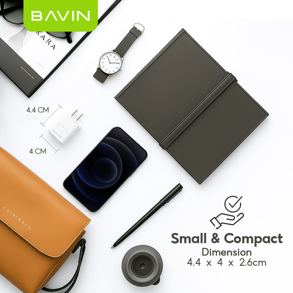 BAVIN PC837 20W PD Type-C Adapter Fast Charging Multi-Protection Charger for Smartphones