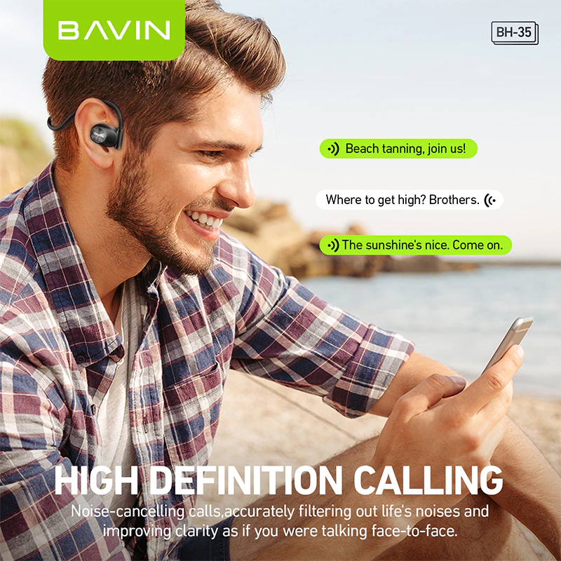 BAVIN BH35 Sports Bluetooth Wireless Lightweight Headphone Earphone Sweat Proof and Splash Proof
