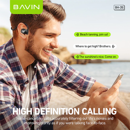 BAVIN BH35 Sports Bluetooth Wireless Lightweight Headphone Earphone Sweat Proof and Splash Proof