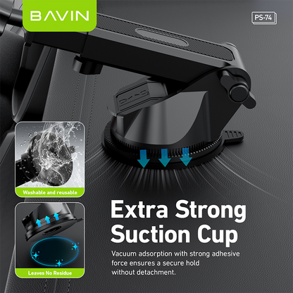 BAVIN D-S-PS74 Auto Suction Car Mount w/ 360° Rotation & Auto Lock