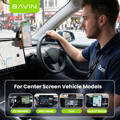 BAVIN PS108 Phone Holder for Screen Corner Magnetic Phone Mount Holder, 360° Rotation for iPhone 17-13