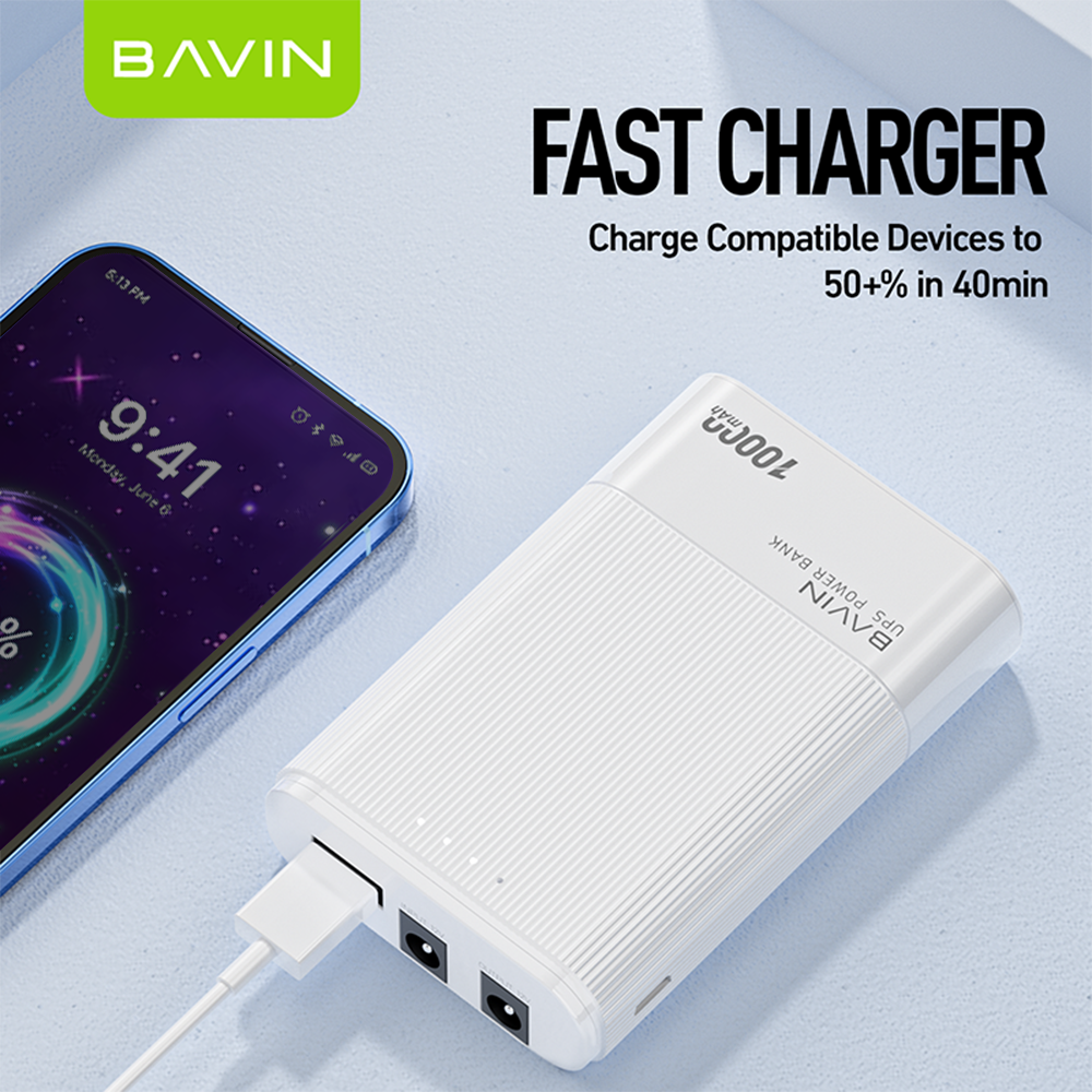 BAVIN Y-PC037 Pro 10000mAh UPS Powerbank / For Internet Router & Universal Devices