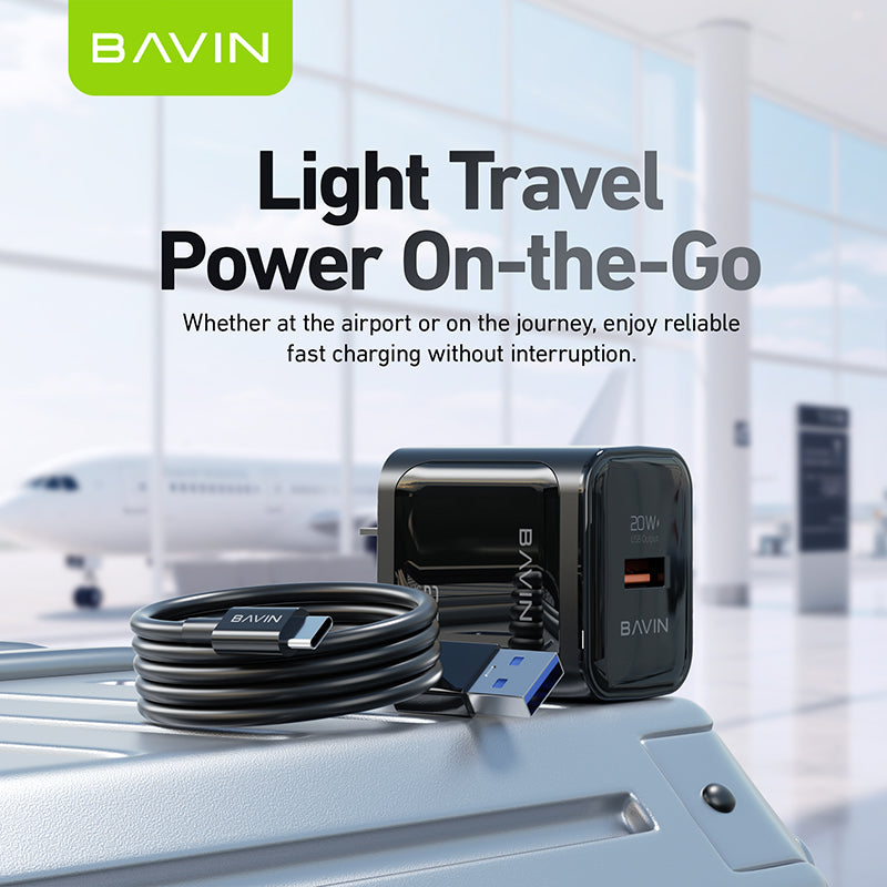 BAVIN C-PC2088 Universal 20W Fast Charging Adaptor Support PD + QC 3.0 Widely Compatibility for Android & iPh Devices
