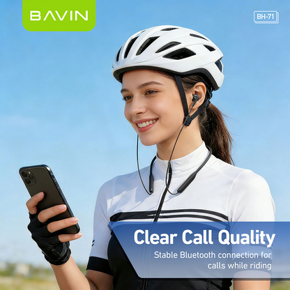 BAVIN BH71 HiFi Bluetooth 6.0 Wireless Magnetic Neckband Headphone | 15H Playtime | Game Sports Earbud