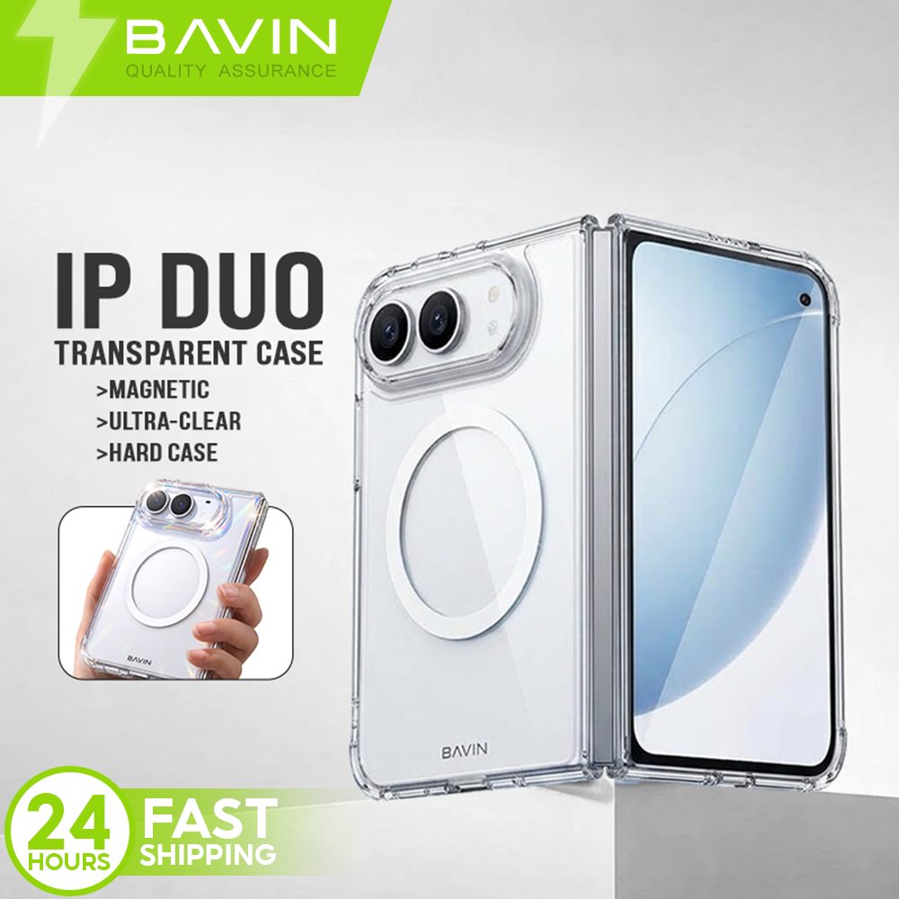 BAVIN iPhone Duo Transparent Ultra Slim Magnetic Phone Case | Anti-Yellowing, Shockproof Phone Cover
