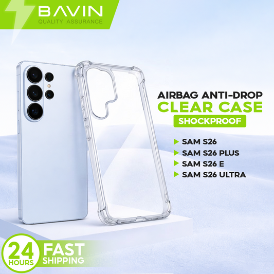 BAVIN FS2 Shockproof Clear Silicone Phone Case for Sam Galaxy S26/S26+/S26E/S26U Series