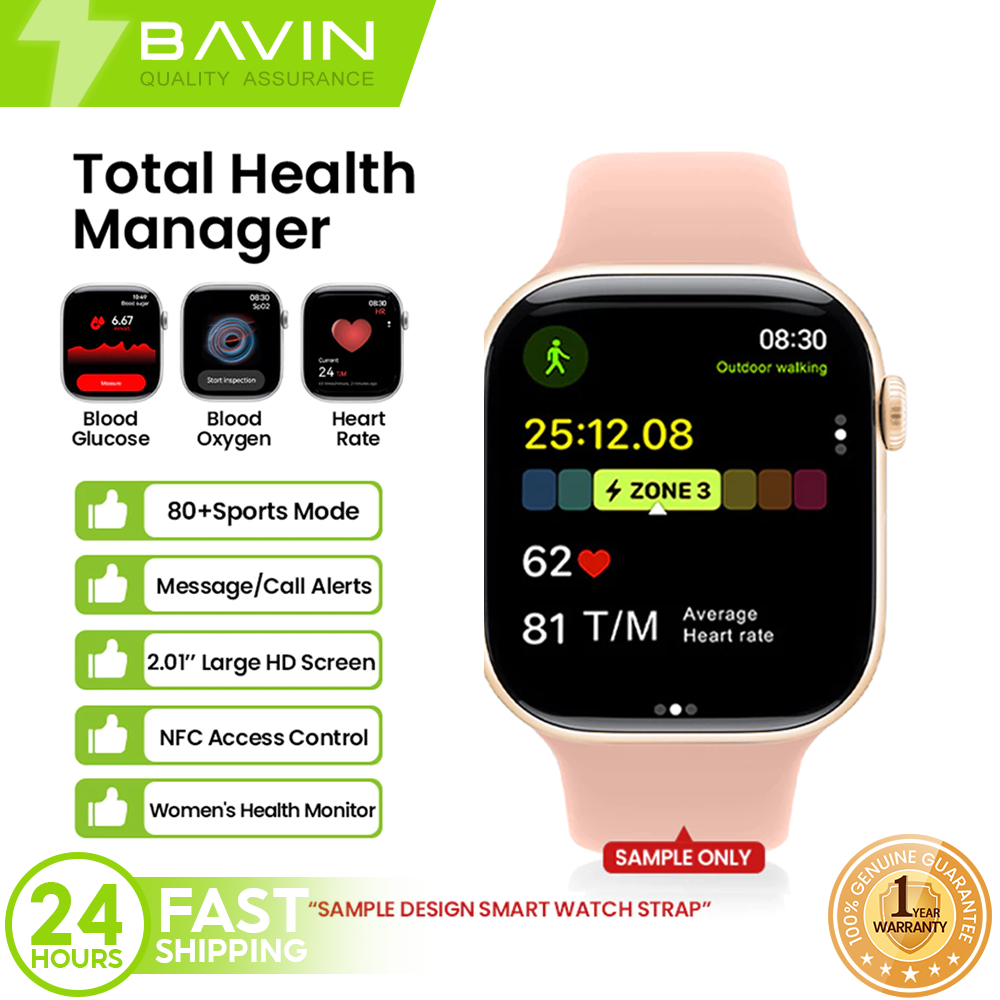 BAVIN BW602 Smart Watch 2" HD Display w/ GPT AI & GPS Map Health Tracking & 15-Language Translator