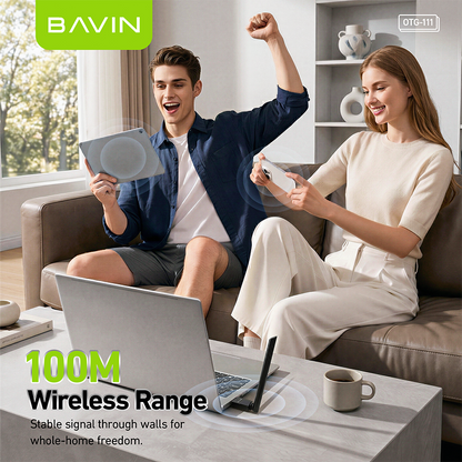 BAVIN O111 USB Bluetooth 100M Dongle Adapter Wireless Range for PC/Speaker/Laptops/Mouse/Keyboard/Music Audio Receiver