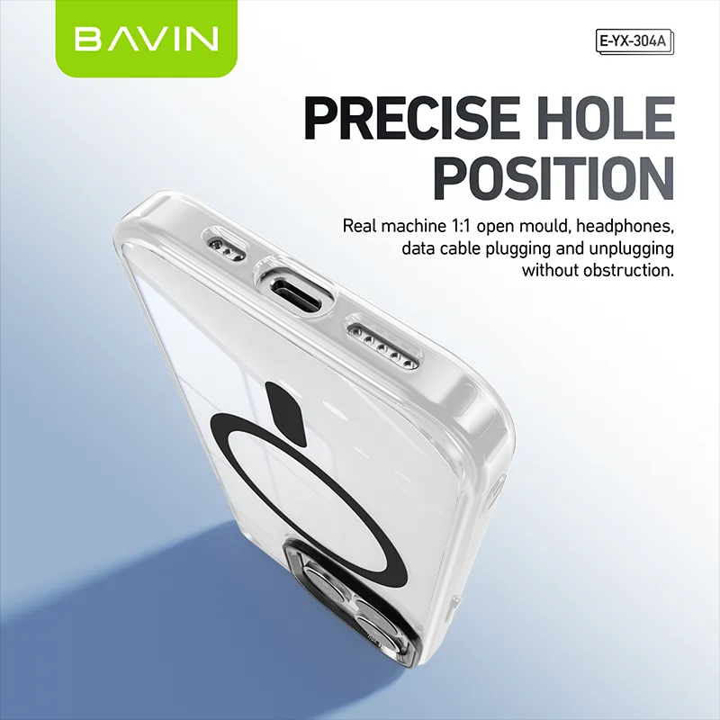 BAVIN YX304 Magnetic Suction Phone Case w/ Built-in Magnetic Ring | Drop Protection, Dustproof Compatible for iPhone 11-17 Series