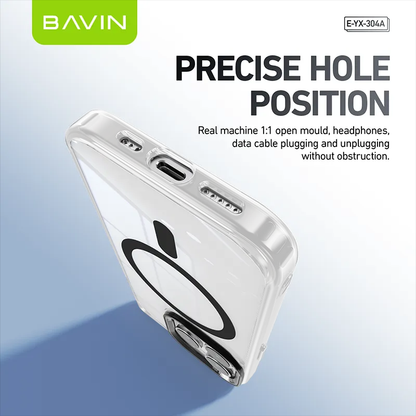 BAVIN YX304 Magnetic Suction Phone Case w/ Built-in Magnetic Ring | Drop Protection, Dustproof Compatible for iPhone 11-17 Series