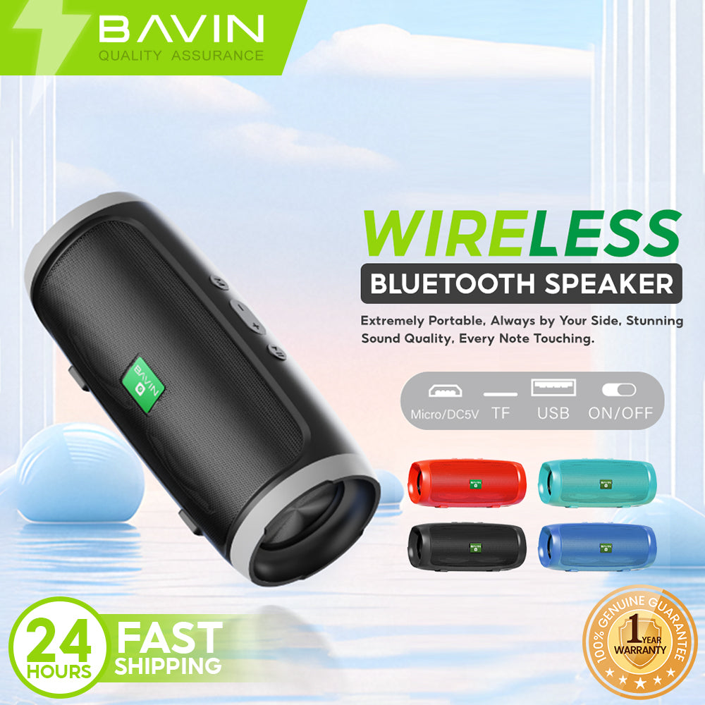 BAVIN DV-J007 Portable Splashproof Bluetooth Speaker w/ TF & USB Port