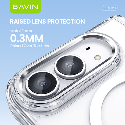 BAVIN PS iPhone Duo Transparent Ultrathin Magnetic Phone Case Shockproof Hinge Protection Phone Cover