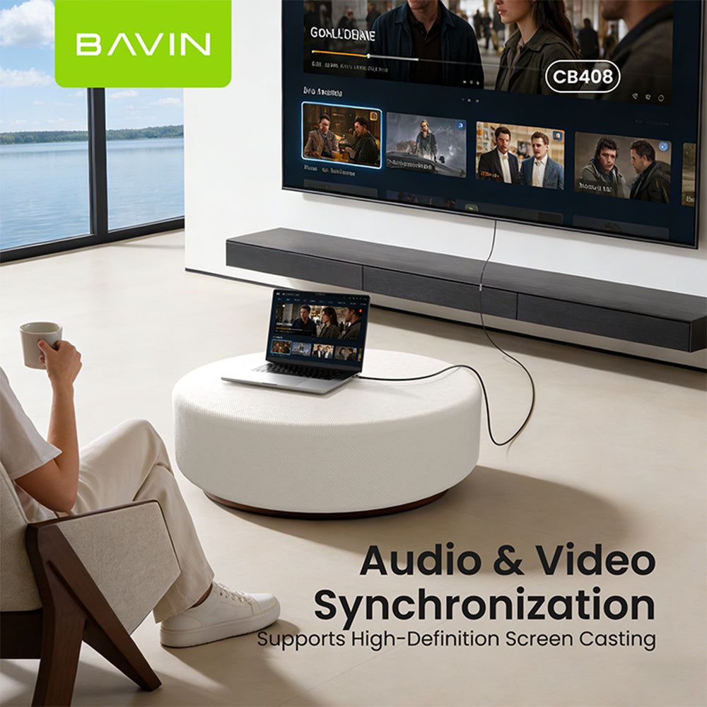 BAVIN CB408 USB Type-C 3.2 Male to Female PD 240W Fast Charing 2M Extension Data Cable 20Gbps Speed