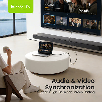 BAVIN CB408 USB Type-C 3.2 Male to Female PD 240W Fast Charing 2M Extension Data Cable 20Gbps Speed