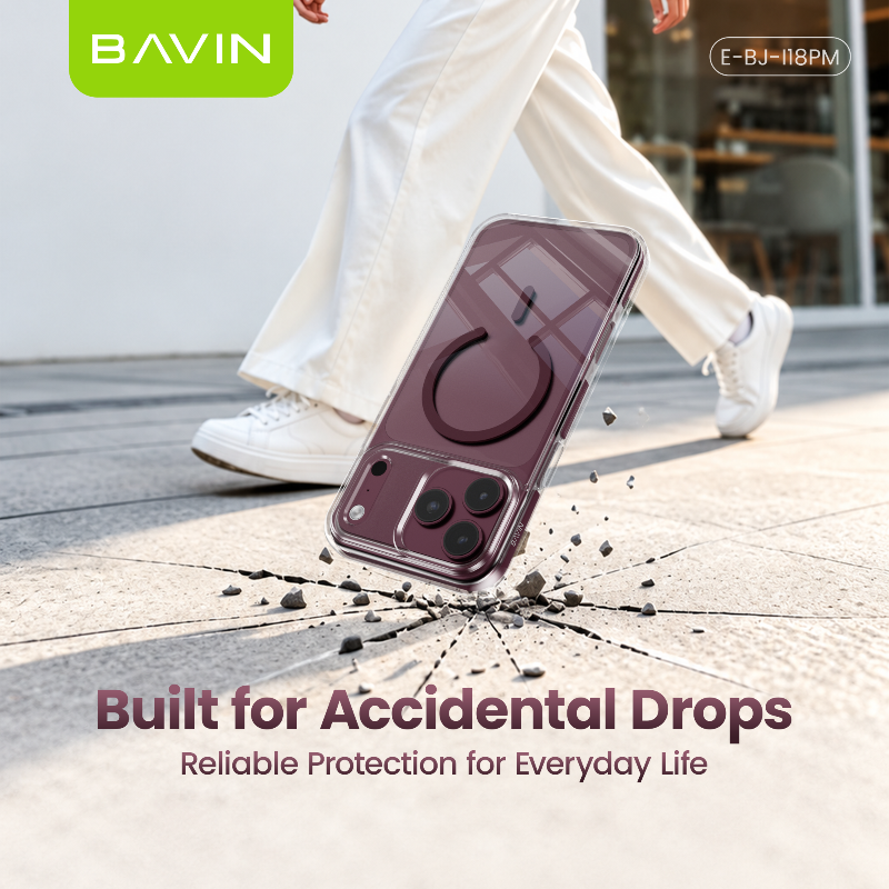 BAVIN BJ Transparent Phone Case Magnetic Case Anti-Yellowing/fingerprint ,Shockproof for iPhone 18/17 Pro